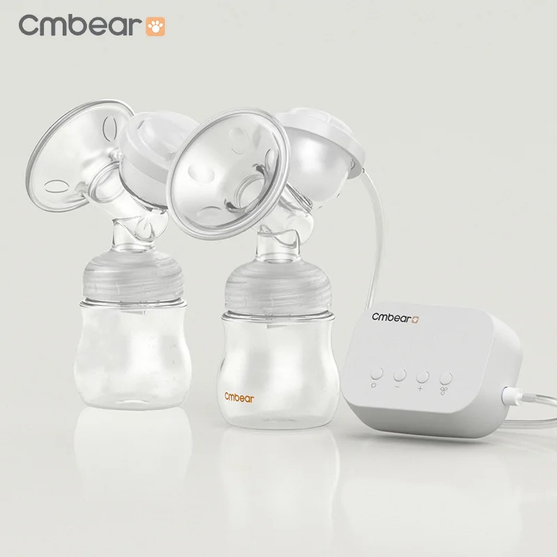 

Breast Pump ka man bear Brand New Bilateral Electric Breast Pump Multi-Mode Conditioning Milker English Version