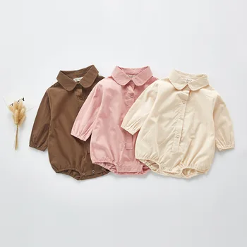 

3298 Spring And Autumn Unisex Baby Bodysuit Baby Long Sleeve Onesies Shirt Newborn Girl Boy Overalls Outfits