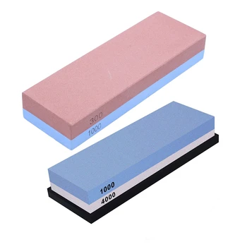 

2Set 240/800 & 1000/4000 Grit Combination Whetstone Two-Sided Knife Sharpening Stone Whetstone with Base
