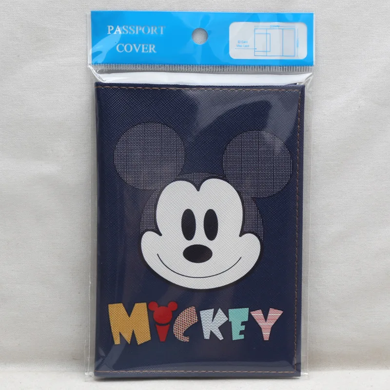 Disney Fashion PU Passport Cover Frozen 2 Elsa Mickey Winnie Cartoon Print Girls Boys ID Card Holder Travel Ticket Passport Case