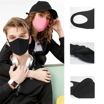 

5-10PCS Anti Dust Face Mask Mouth Cover Adult Children Respirator Washable Breathable Reusable PPE 5color Mask washable