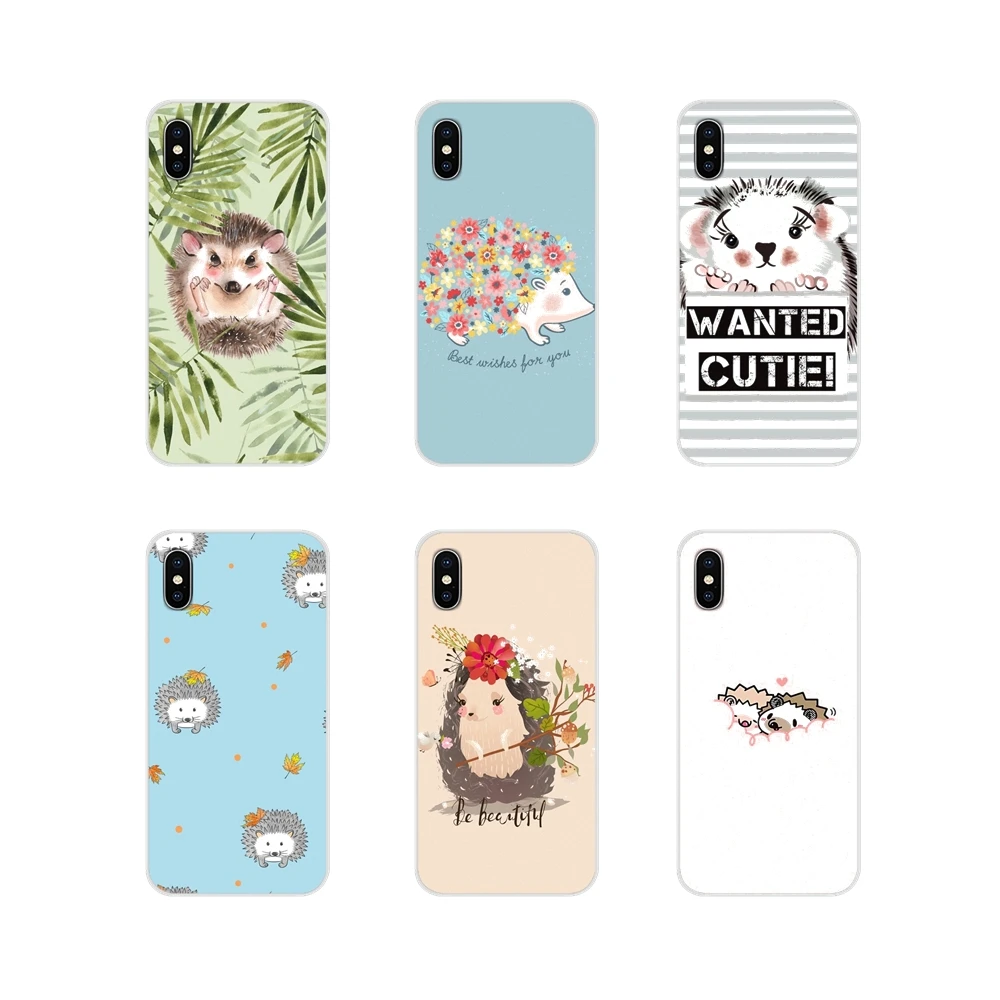 Hedgehog Animal Art Accessories Phone Cases Covers For Apple iPhone X XR XS 11 12Pro MAX 4S 5S 5C SE 2020 6S 7 8 Plus ipod 5 6 | Мобильные