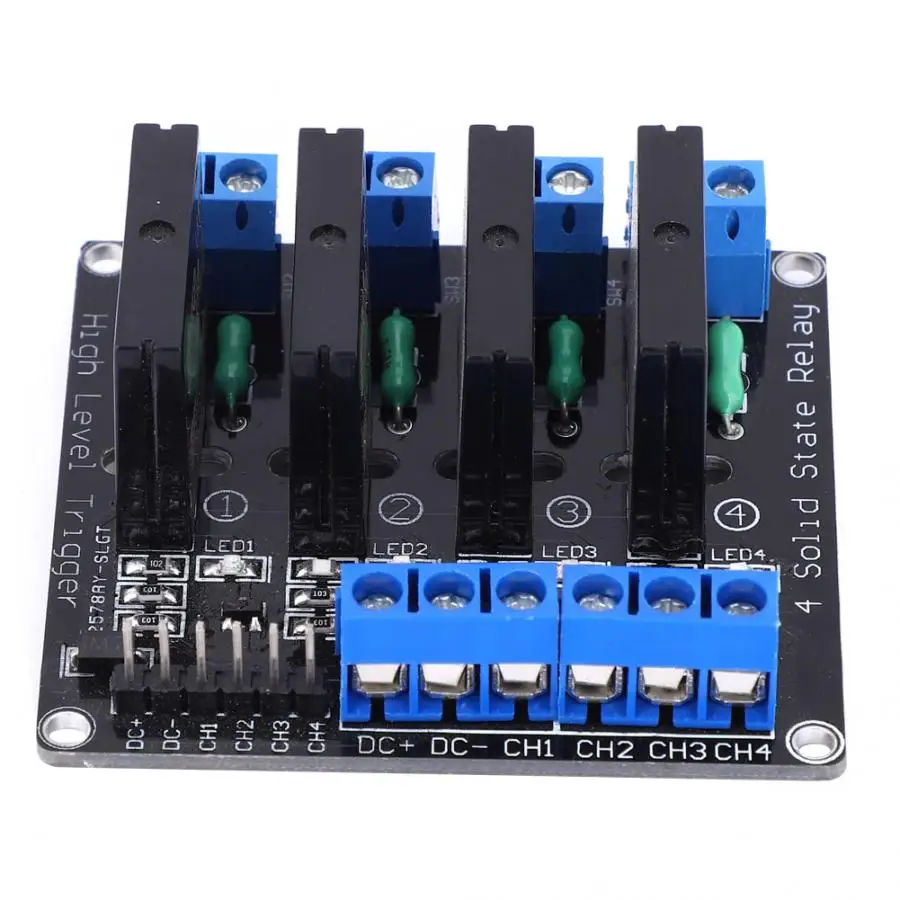 

DC 5V Solid-State Relay Module High Quality 4-Channel Low Level Trigger with Fuse Electronic Component