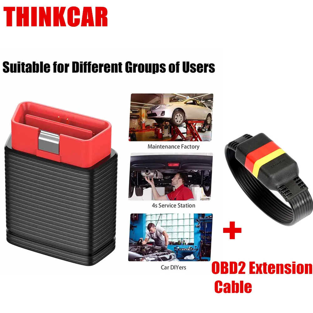 ThinkCar Pro/Thinkdiag Min с 15 функциями сброса Bluetooth OBD2 сканер Плюс Удлинительный кабель для