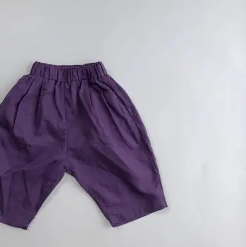 

2020 Hot Selling Girls Boys Cotton Linen Pants Summer Fashion Boys Pants 1-7T QA974