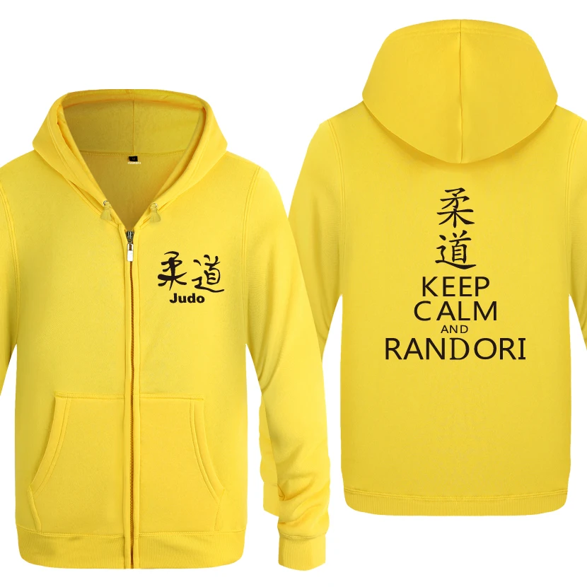 HUAY HET Keep Calm And Randori-jido толстовки мужские мужские флисовые кардиганы на молнии толстовки с капюшоном - Цвет: HUAY HET