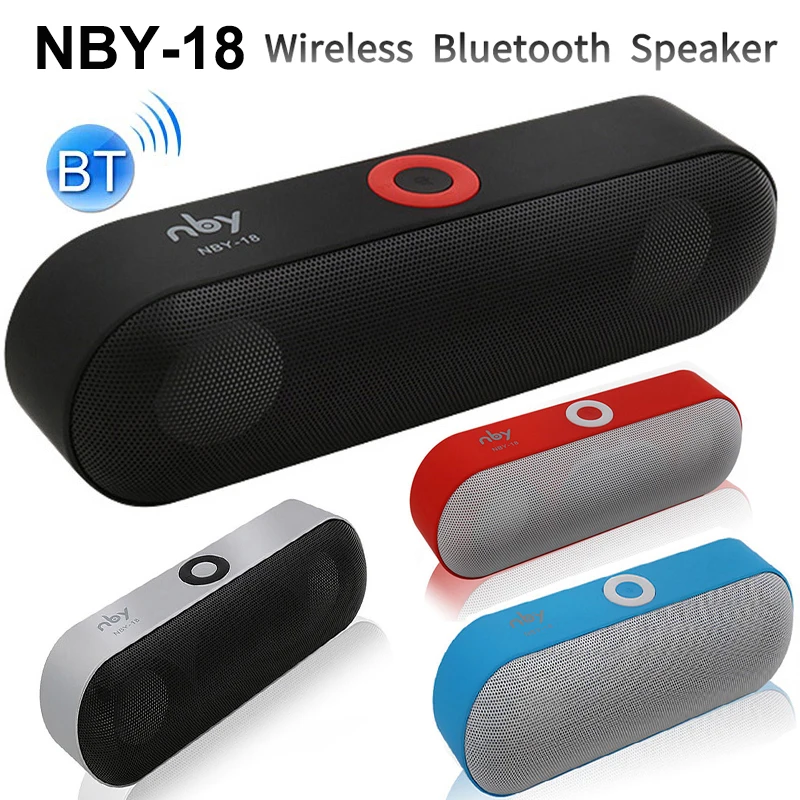 

500PCS NBY-18 Bluetooth Speaker Mini Bluetooth Square Sound Box Wireless Portable Bluetooth Speaker TF-Card Supported