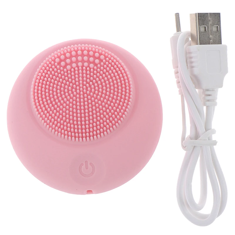 As Pic Электрическая ультразвуковая щетка для мытья лица с зарядкой от USB, вибрация, средство для удаления черных точек, очиститель пор, массаж - Цвет: As Pic