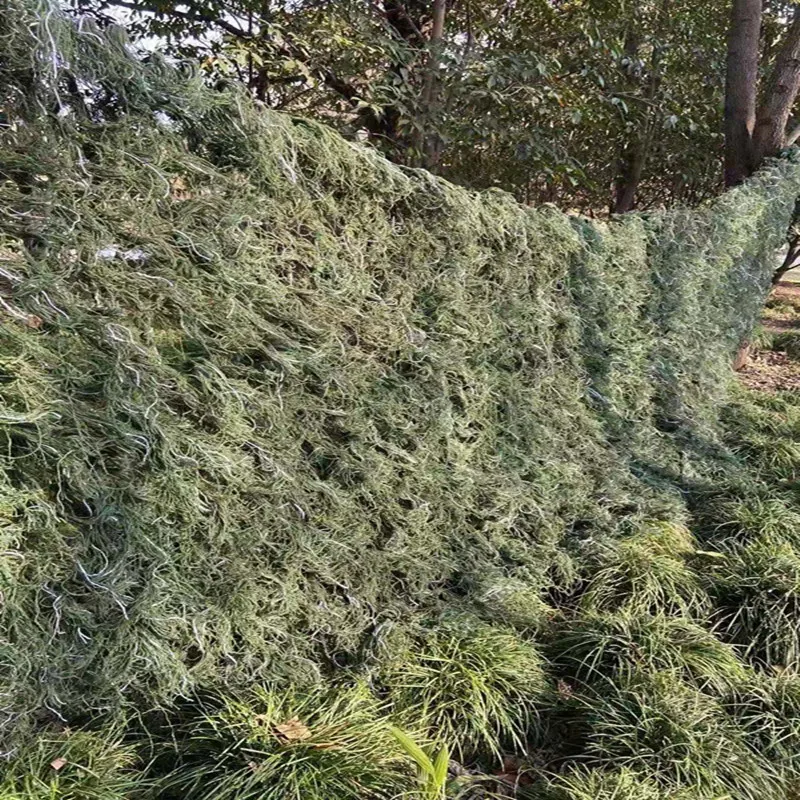 Camouflage Jungle Ghillie Suit Handmade Knitting 125x150cm Men's and women's cloak camouflage net exhibition decoration ghillie suit