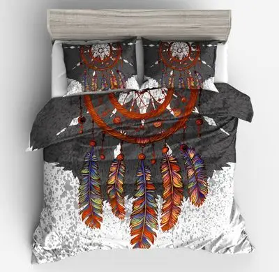 King size bedding set quilt cover letter feather home textile new comfortable home bedding Christmas elk bed set queen bed set - Color: 3