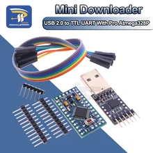 Módulo 6pin cp2102 usb 2.0 para ttl uart, 1 peça, pro, mini módulo atmega328 5v 16m para arduino compatível com nano
