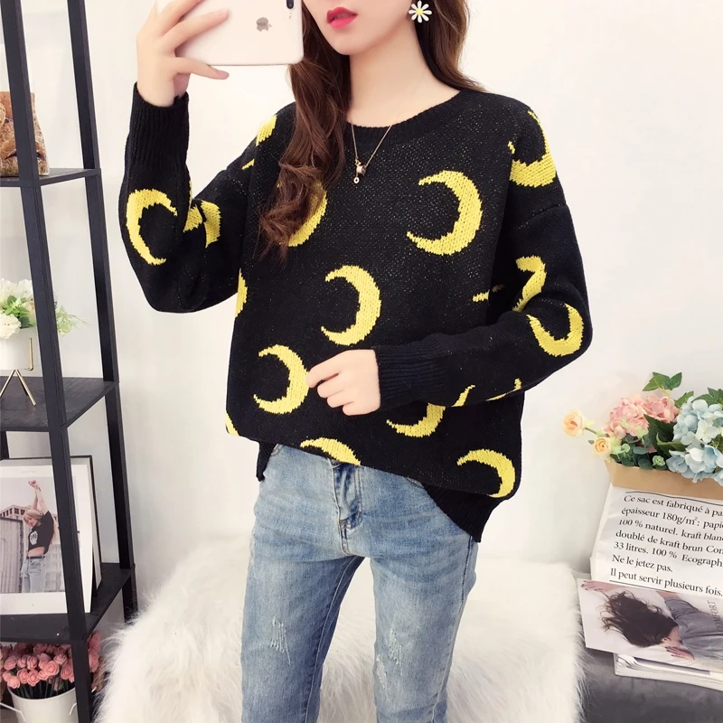 Fashion Plus Size Loose Letter Pullover Long Sweaters Autumn Winter Clothing Clothes New Styles outerwear 2019 | Женская одежда