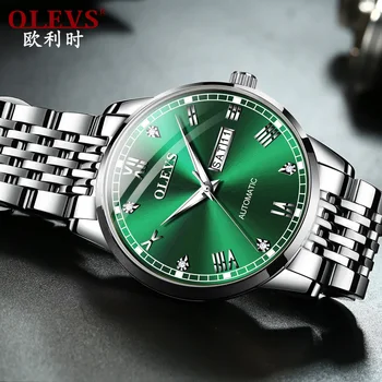 

OLEVS Men Mechanical Watches Fashion Casual Watch Man Luxury Hollow Waterproof Date Week Wristwatch for Mens