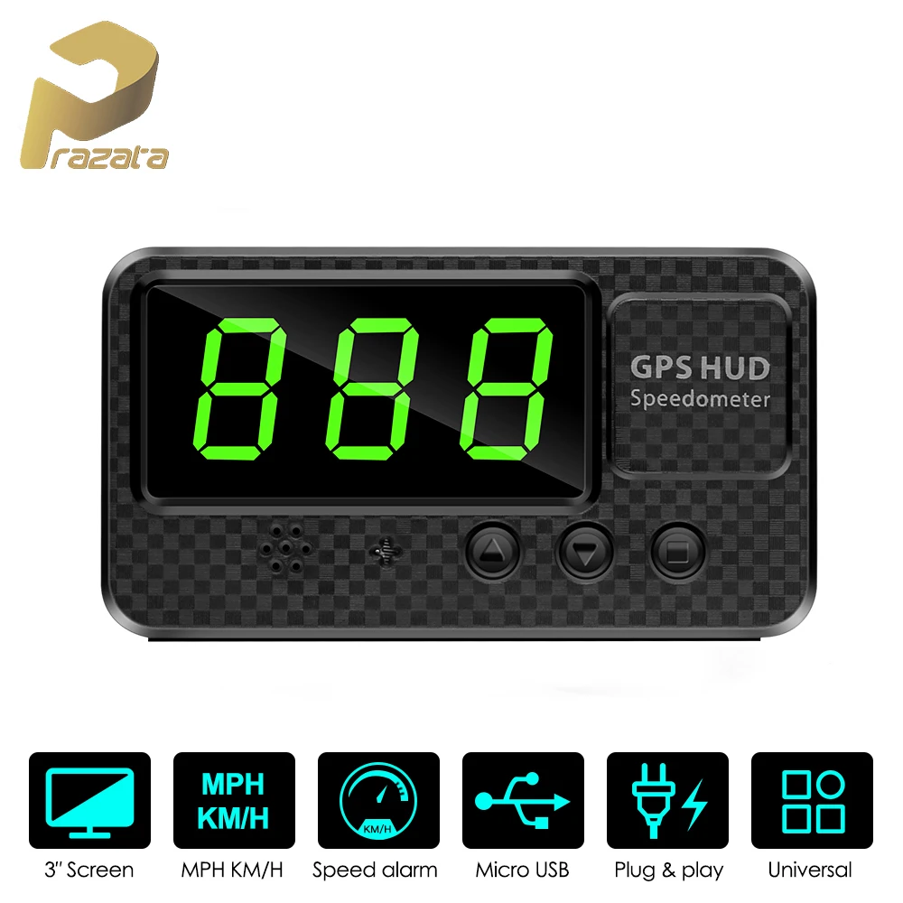

HUD Display Car GPS Speedometer Head up Display Car Overspeed Alarm GPS HUD Free Installation Auto Adjust Brightness KM/h MPH