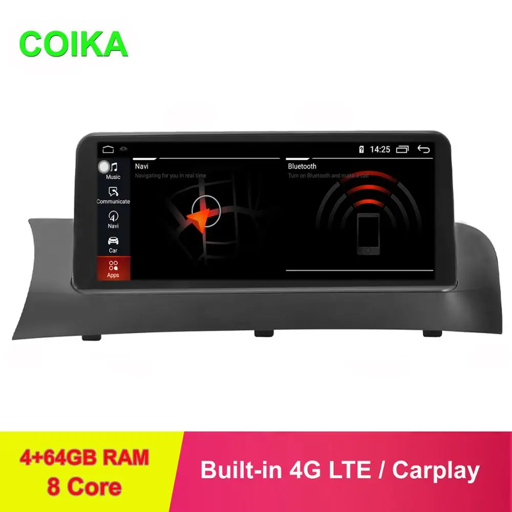 COIKA 10,2" Android 9,0 система автомобиля стерео для BMW X3 F25 X6 F26 2011- с 4+ 64 Гб ram gps Navi Радио AUX Carplay PIP SWC BT