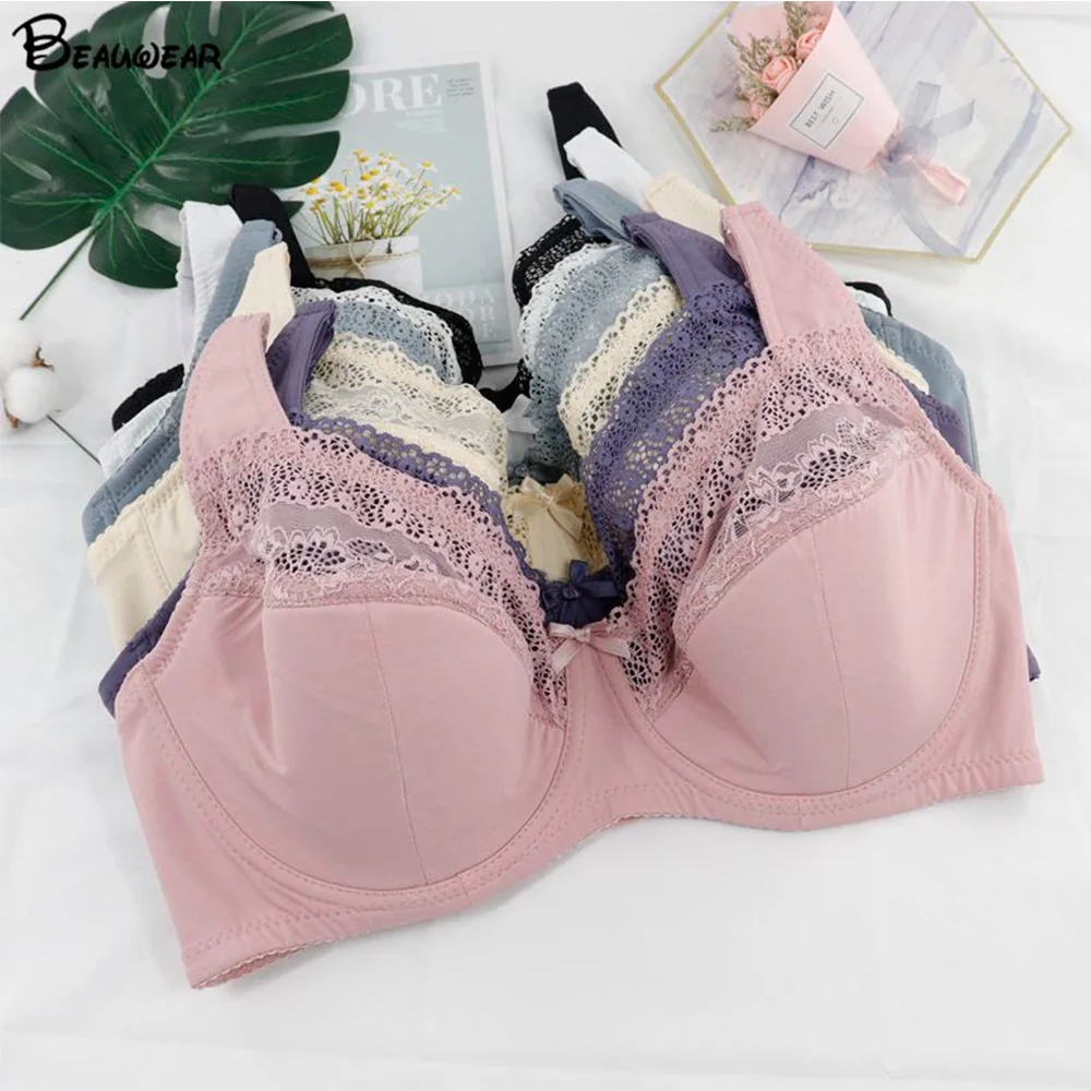 

Womens Push Up Bras Lace Bralette Light Padded Underwired Perspective Brassiere Big Bust Sexy Lingerie Underwear D DD E F G Cup