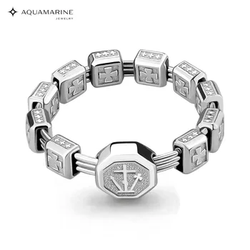 

Ring Orthodox AQUAMARINE without inserts Silver 925