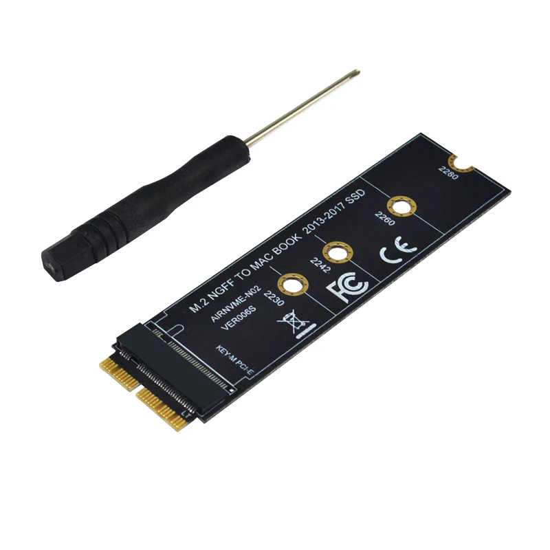 M key M.2 NGFF PCIe AHCI SSD адаптер карта для MACBOOK Air 2013 A1465 A1466 Pro A1398 A1502 A1419 2230-2280 SSD M2