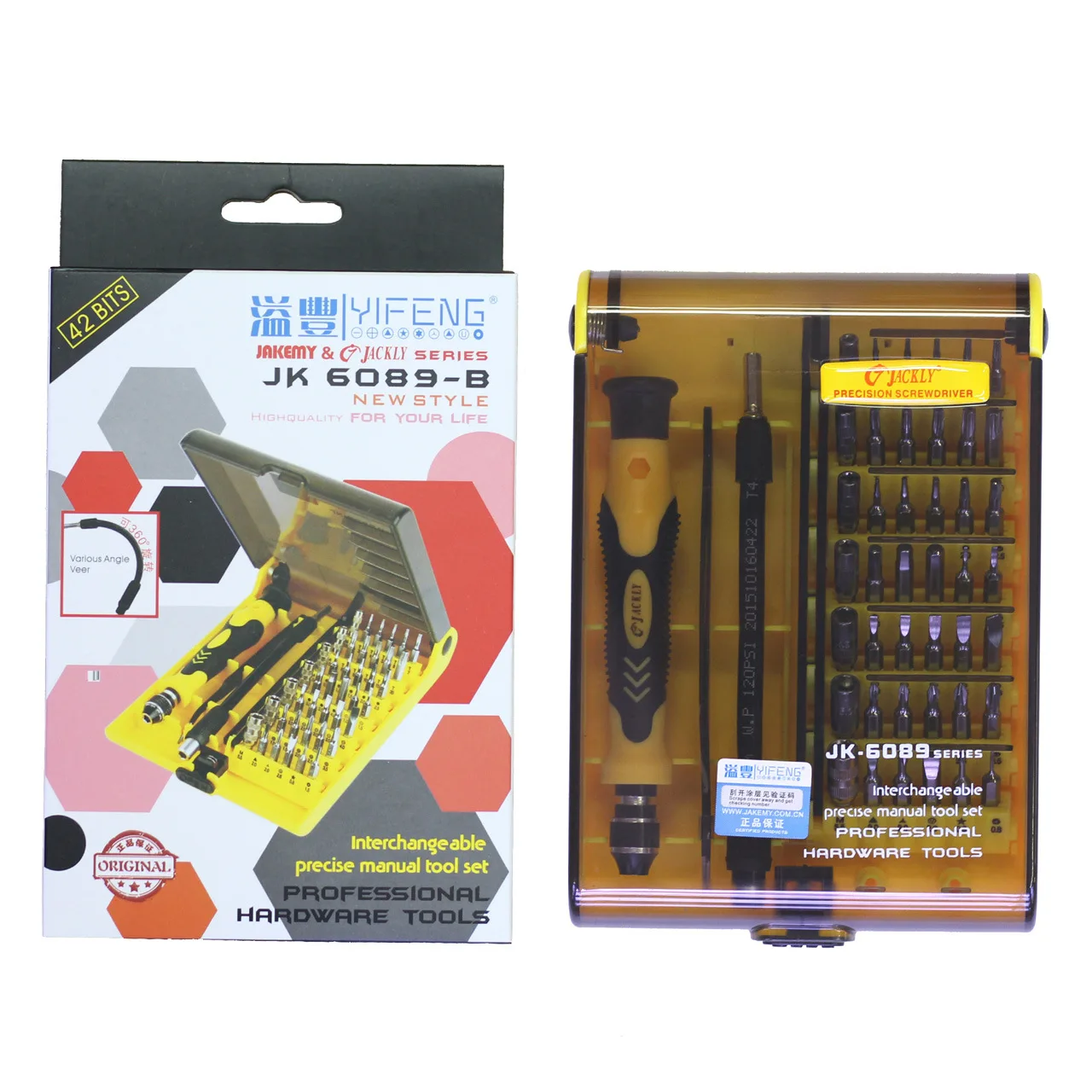 Напрямую от производителя Jackly 6089C B a 45-in-1 аппаратные инструменты телекоммуникационные отвертки Упакованные комбинации