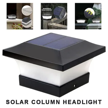

High Brightness Garden Solar Powered Deck Cap Light Square Fence Path Pool Stair Post Lamp Household Night Light