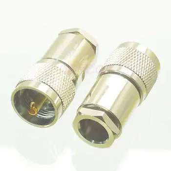 

DHL/EMS 50 pcs connector PL259 UHF male plug clamp RG8 LMR400 RG213 RG165 straight M -h2