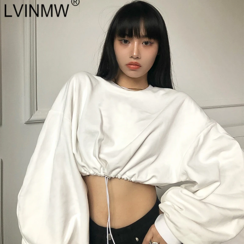 LVINMW/Повседневные однотонные Модные женские толстовки с круглым вырезом и