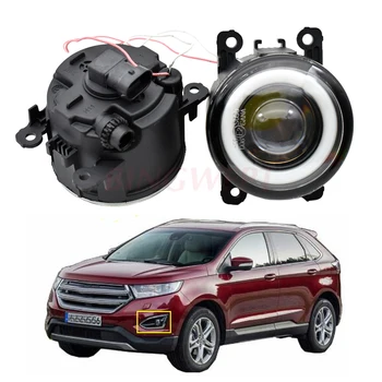 

2pcs LED Fog Light 3000LM Angel Eye DRL Daytime Running Light 12V For F-ord Edge 2015 2016 2017 For Figo 2015 2016