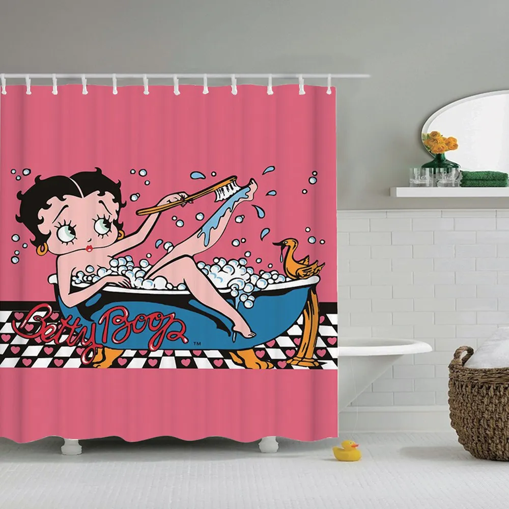 25543 Dafield Betty Boop занавеска для душа Betty Boop ткань для ванной комнаты сексуальные девушки полиэстер ванная комната водонепроницаемый занавеска для душа - Цвет: 25543