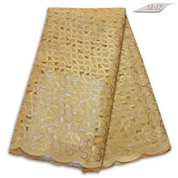 

5yards/lot High Quality Nigerian French Lace Embroidered Tulle Lace Fabric for Wedding dress,2020 Sequins Lace Fabric 01