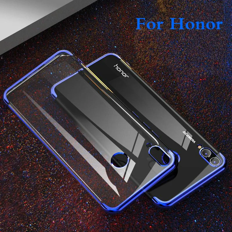Чехол для Honor 8C с прозрачным покрытием Huawei P smart 2019 8X Lite MAX 8 9 10 7A Pro 7C RU мягкий