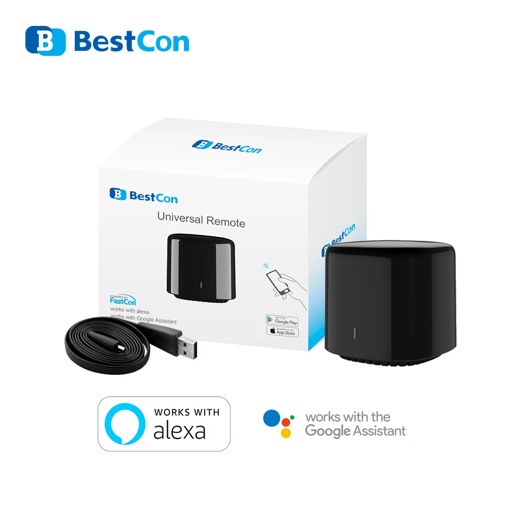 BroadLink x BestCon RM4C Мини ИК умный дом универсальный wifi Пульт дистанционного управления инфракрасный приемник таймер работа с Google Assistant