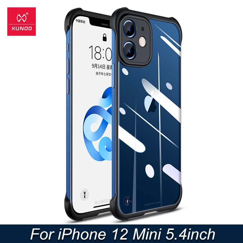 Чехол Xundd чехол для iPhone 12 Mini телефона без рамы противоударный прозрачный iPhone12 Mar |