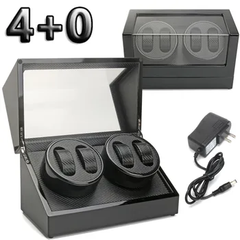 

Auto Wooden Watch Winder Watch Storage Box Winder Case Transparent Cover Wristwatch Box Single/Double Head Motor with US/EU Plug
