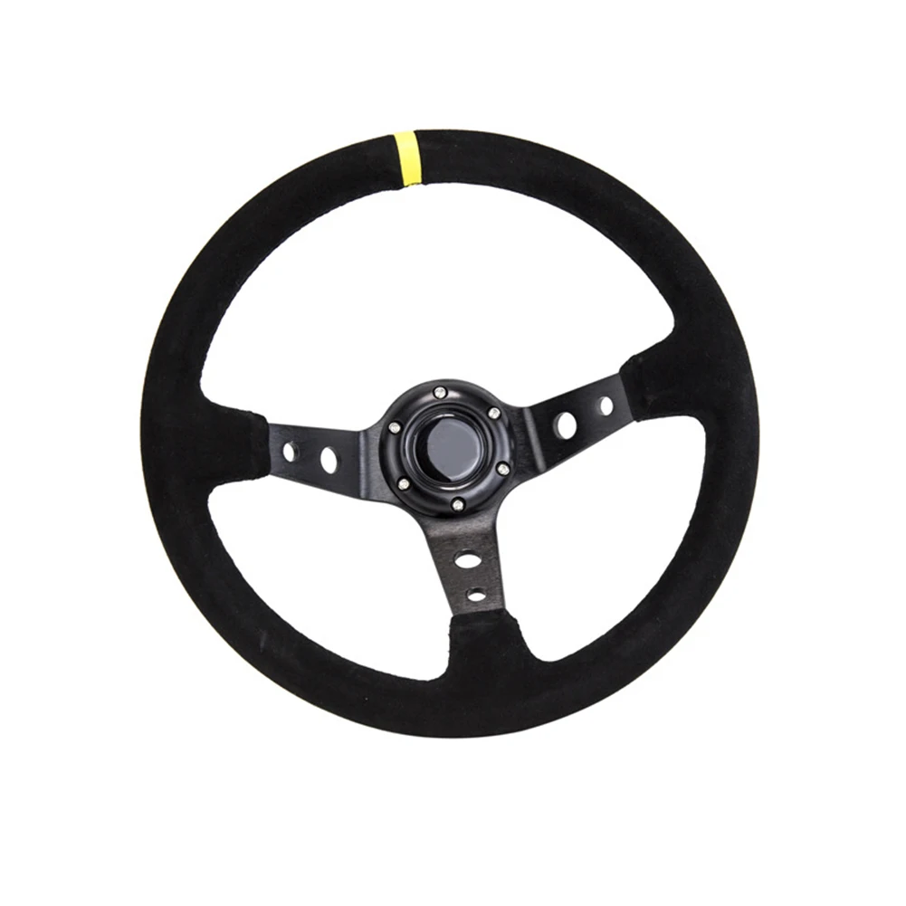 

350mm Practical Alloy Universal Replacement Drifting Quick Release Deep Dish Steering Wheel Competitive Auto Racing Durable
