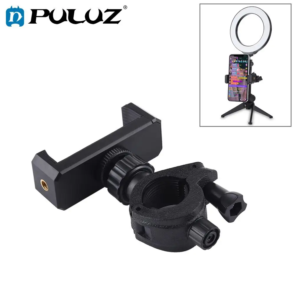 

PULUZ Handlebar Adapter Mount Phone Clamp Bracket For Youtube Video Live Broadcast Vlogging Recording