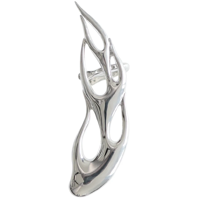 Модные женские серьги AMB YOUNG Flame S925 в стиле хип хоп индивидуальные нишевые клипсы
