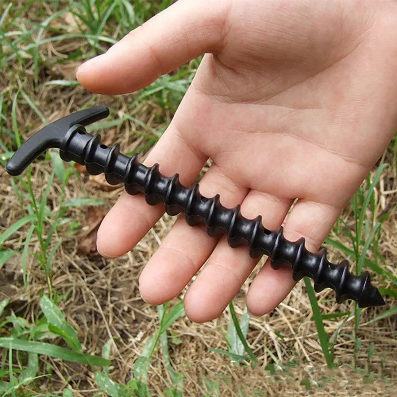 

5pcs Durable Screw In Outdoor Camping Awning Stakes Nail Spiral Tent Pegs