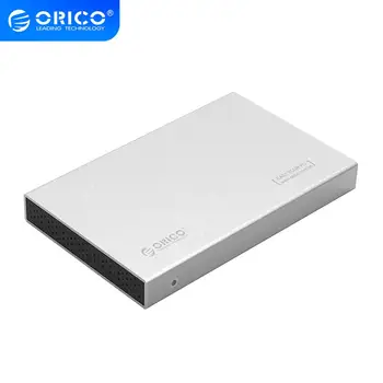 

ORICO 2518C3 2.5 inch Aluminum Type-C External Hard Drive Enclosure USB3.1 Gen1 5Gbps Support 7mm & 9.5mm- Silver
