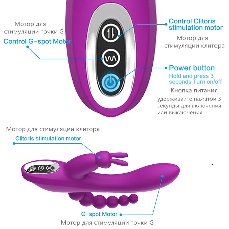 Кролик вибратор G Spot Дилдо Вибратор Секс игрушки для женщин 12 Скоростей USB зарядка