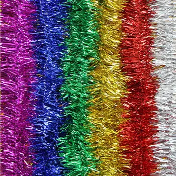 

3Pcs 2m Colorful Long Tinsel Garland Christmas Decoration Ribbon Garland Christmas Hanging Tinsel Garland Xmas Party Supplies