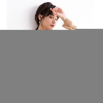 

Korea can ship spring summer fashion women clothes Long Sleeve high Quality 2020 fashion new Round Neck Temperament tops YJ070