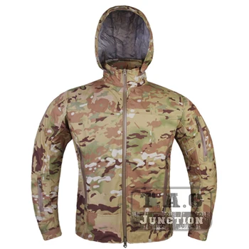 

Emerson Tactical Ultra Lightweight Coat Soft Shell Windproof Jacket EmersonGear Breathable Army Hunting Jacket w/ Concealed Hood