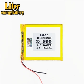 

3.7V,3000mAH 356090 polymer lithium ion battery Li-Po Rechargeable battery 406090 for MP4 MP5 gps dvd tablet camera speaker