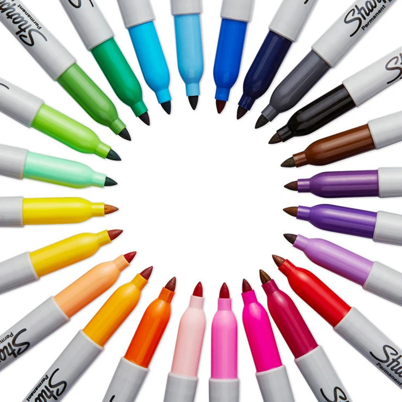 Wholesale Sanford Sharpie Oil Marker Pens Set Of 1224 Permanent Colored  Pencil Marker With 1mm Nib For Office Stationery 201120 From Bai10, $15.83