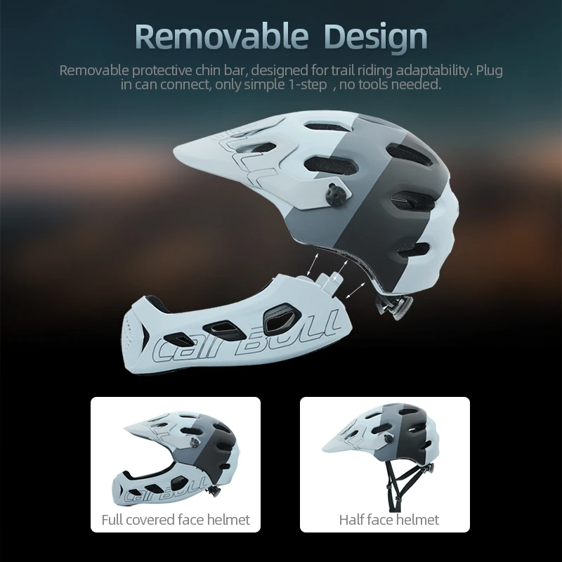 CAIRBULL Bicycle Helmets MTB Adults BMX/Downhill Mountain Cycling Helmet Trail Dirt Full Face Bike Helmet Sport Unisex Safe Cap