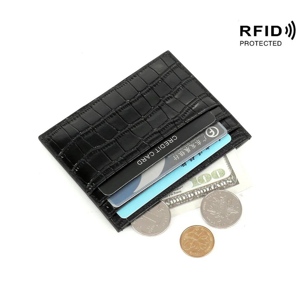 Классический крокодиловый узор держатель для карт для мужчин и женщин чехол для кредитных карт кошелек сумочка
