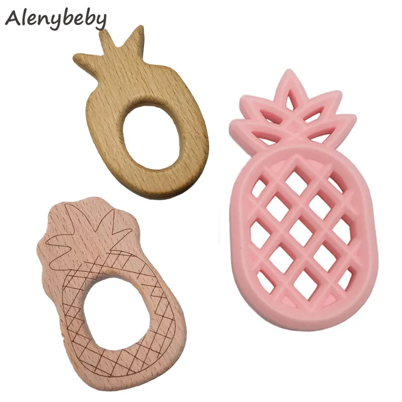 Детский силиконовый Прорезыватель-ананас кулон игрушки жевательный
