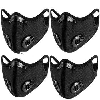 

Activated Carbon PM2.5 Outdoor Face Cover Masks Mouth Muffle Maska Protection Dustproof Reusable Bike Mask Masque Mascarillas