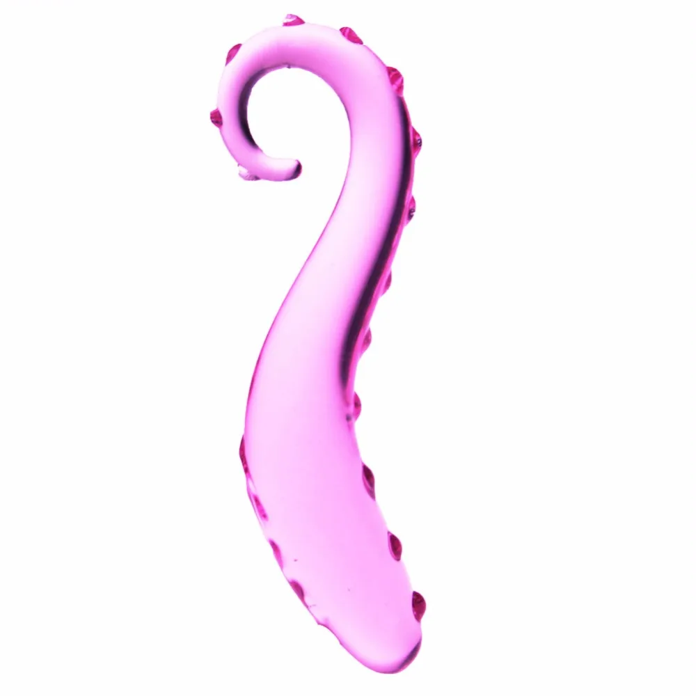 hh020 Glass plug sea horse anal Tentacle Dildo (28)