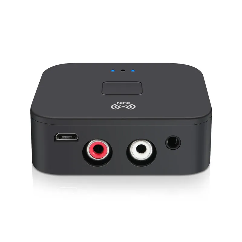 

AAAE Top-NFC Bluetooth 5.0 Receiver 3.5mm AUX RCA Jack Hifi Wireless Audio Adapter Car Hands-Free Call